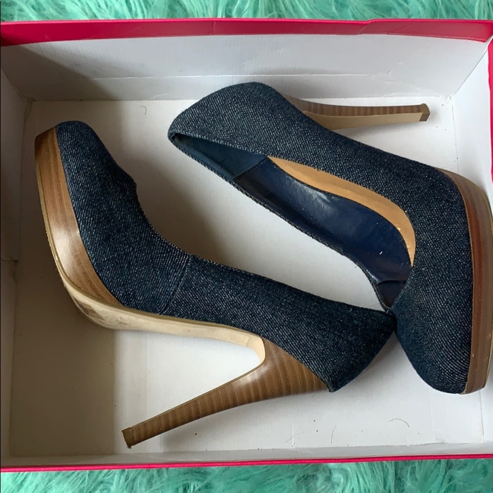 Denim Paprika Heels